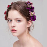 Women Flower Hair Combs Ponytail Hairpins Wedding Hair Accessories