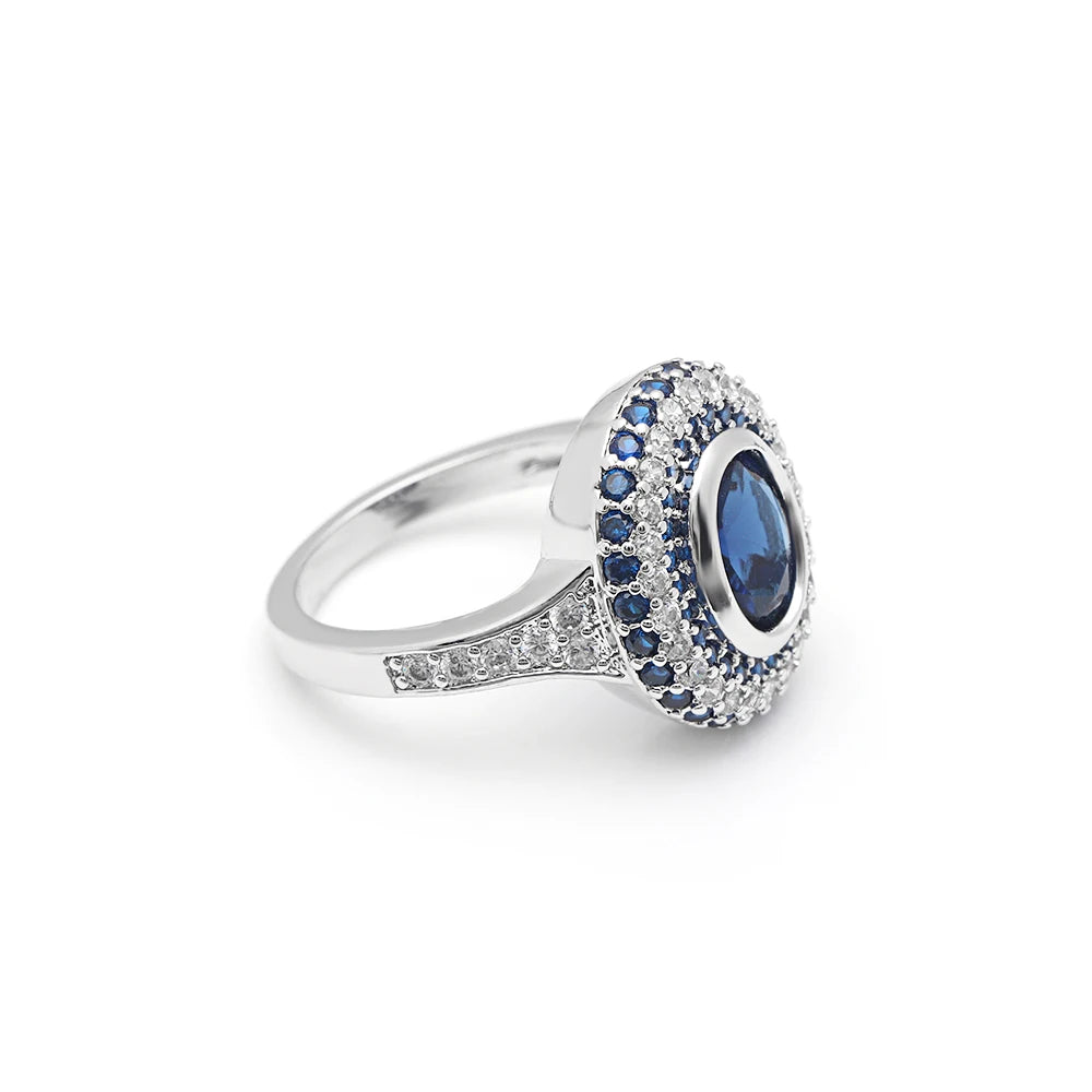 Vintage Royal Zircon Engagement Ring for Women