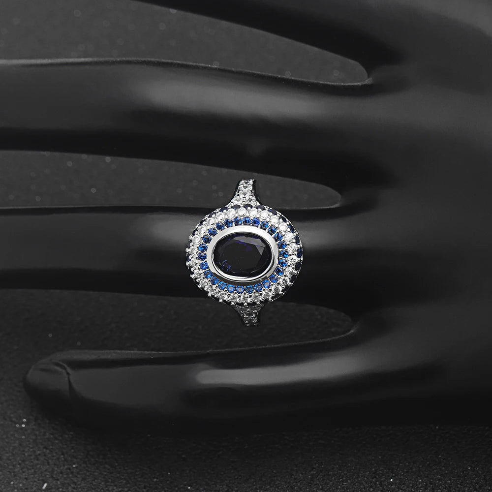 Vintage Royal Zircon Engagement Ring for Women