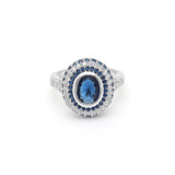 Vintage Royal Zircon Engagement Ring for Women