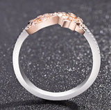 Hainon Infinity Star Zircon Silver Rings Wedding Engagement Jewelry for Women