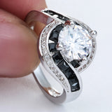 Hainon Silver Wedding Engagement Ring for Women