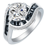 Hainon Silver Wedding Engagement Ring for Women
