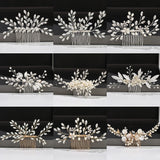 Pearl Rhinestone Hair Comb Clip Wedding Accessories
