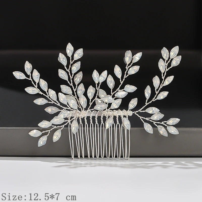 Pearl Rhinestone Hair Comb Clip Wedding Accessories