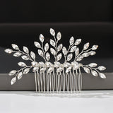 Pearl Rhinestone Hair Comb Clip Wedding Accessories