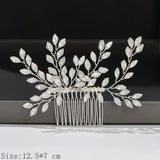 Pearl Rhinestone Hair Comb Clip Wedding Accessories