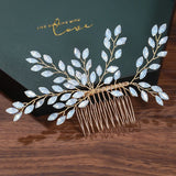 Pearl Rhinestone Hair Comb Clip Wedding Accessories