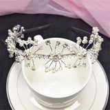 Pearl Rhinestones Bridal Headwear Wedding Head Jewelry Girls Headband