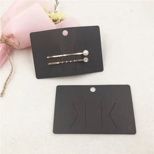 Hair Clip Jewelry Display Cards 50Pcs Brown 10x6.5cm