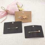 Hair Clip Jewelry Display Cards 50Pcs Brown 10x6.5cm