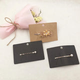 Hair Clip Jewelry Display Cards 50Pcs Brown 10x6.5cm