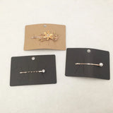 Hair Clip Jewelry Display Cards 50Pcs Brown 10x6.5cm