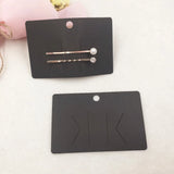 Hair Clip Jewelry Display Cards 50Pcs Brown 10x6.5cm