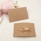 Hair Clip Jewelry Display Cards 50Pcs Brown 10x6.5cm