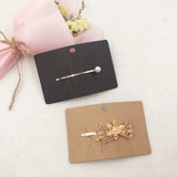 Hair Clip Jewelry Display Cards 50Pcs Brown 10x6.5cm