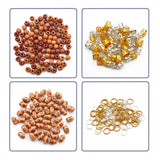 African Hair Rings Beads Cuffs Tubes Leaves Star Charms Kit