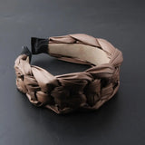 Braided Leather Hair Hoop Wide Brim Headwear