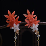 Maple Leaf Hairclip Set for Girls & Women