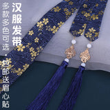 Antique Hair Ornament Hanfu Headwear Hair Band Female Fairy Tassel Ribbon