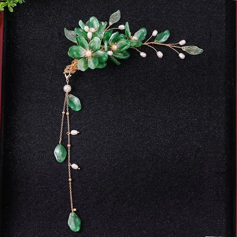 Vintage Flower Hair Clip Hanfu Accessories for Women