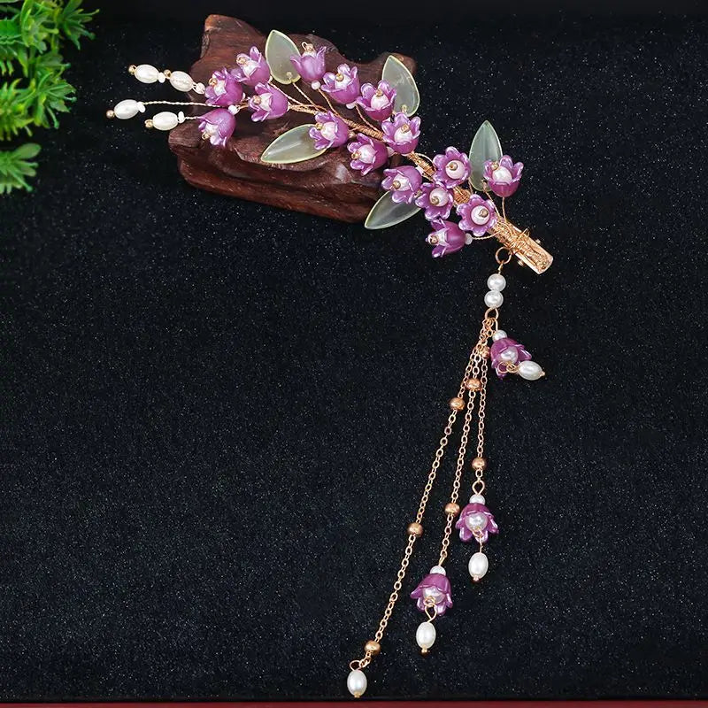 Vintage Flower Hair Clip Hanfu Accessories for Women