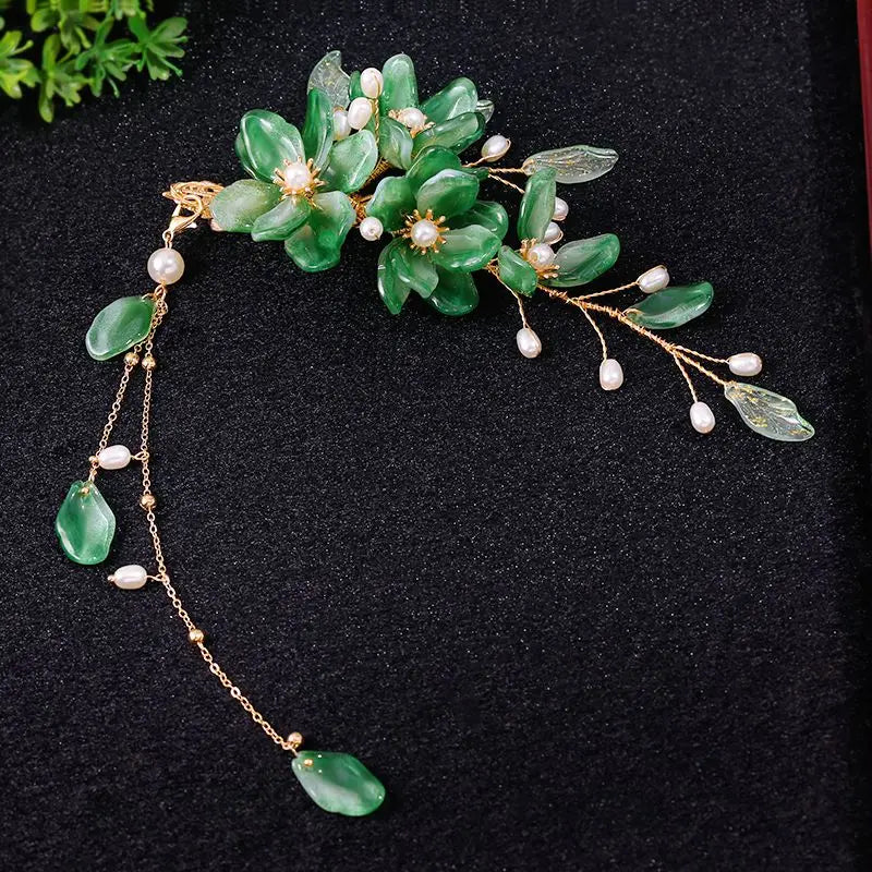 Vintage Flower Hair Clip Hanfu Accessories for Women
