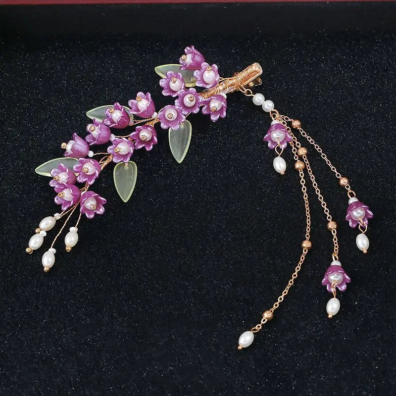 Vintage Flower Hair Clip Hanfu Accessories for Women