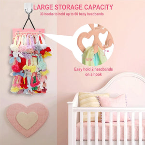 Hair Bow Organizer Holder for Girls - Large Capacity