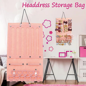 Large Capacity Hair Bows Organizer Wall Hanging Storage