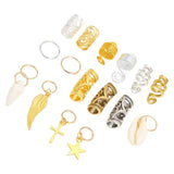 Hair Braiding Beads Dreadlocks Bead Alloy Ring for Men Women Wedding