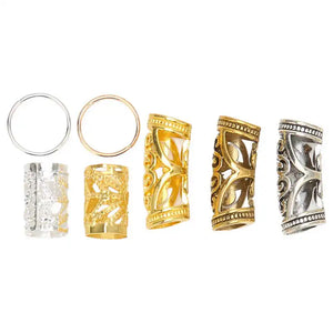 Hair Braiding Beads Dreadlocks Bead Alloy Ring for Men Women Wedding