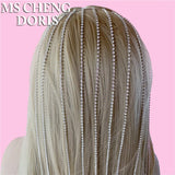 Crystal Hair Chain Headpiece with Tassel Rhinestone Tiara