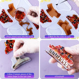 Hair Claw Clips Silicone Resin Molds for DIY Women Hairpin Crafts
