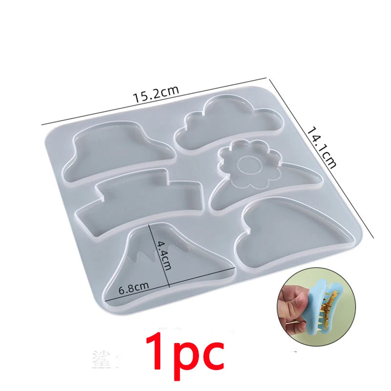 Hair Claw Clips Silicone Resin Molds for DIY Women Hairpin Crafts