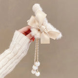 Faux Fur Hair Claw Acrylic Large Barrette for Women
