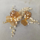 Hollow Flower Pearl Hairbands Wedding Hair Accessories For Women