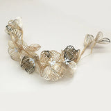 Hollow Flower Pearl Hairbands Wedding Hair Accessories For Women
