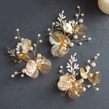 Hollow Flower Pearl Hairbands Wedding Hair Accessories For Women
