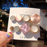 Pearl Geometric Hair Clips Headband Hairpins Barrettes Hair Jewelry 3pcs/set