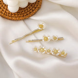 Crystal Shell Flower Hair Clip for Women