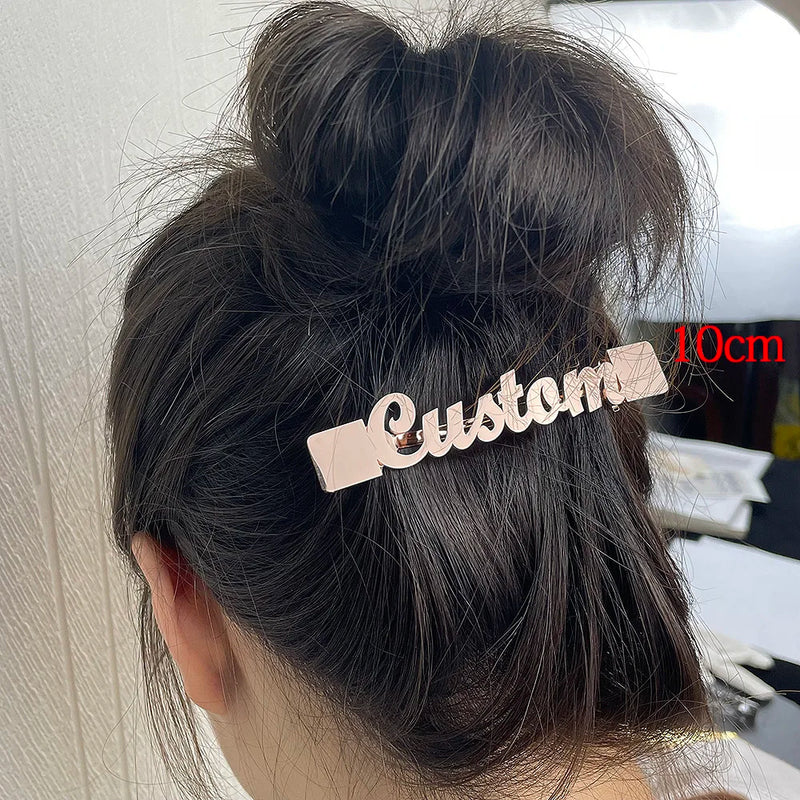 Personalized Name Hairpin Stainless Steel Hair Clips
