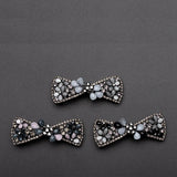 Women's Crystal Bowknot Hair Clip Retro Geometric Head Accessory
