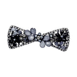Women's Crystal Bowknot Hair Clip Retro Geometric Head Accessory