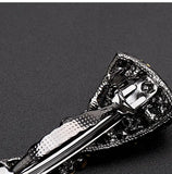 Women's Crystal Bowknot Hair Clip Retro Geometric Head Accessory