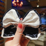 Crystal Bow Hair Clips for Women Girls