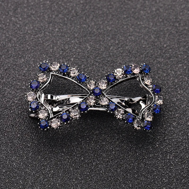 Crystal Hair Clips for Women Retro Geometry Head Accessories
