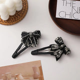 Crystal Bow Hairpin Geometry Hair Accessories for Girls