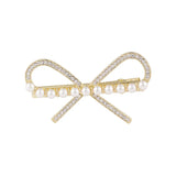 Pearl Crystal Bow Hairpin Retro Hair Accessories