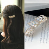 Leaf Crystal Hair Clip Tiara for Women